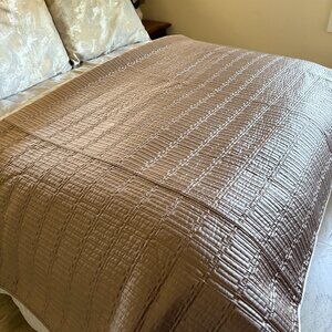 Hotel Collection Queen Coverlet - Taupe
